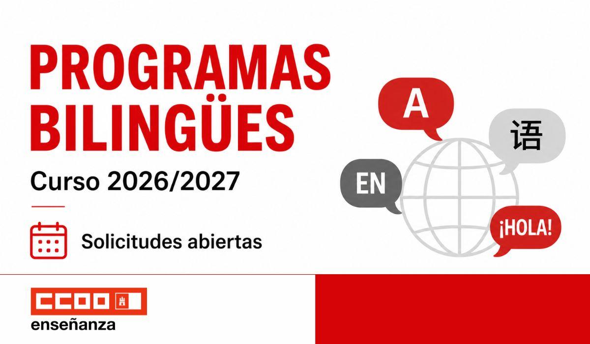 Abierto el plazo para solicitar la autorización, modificación o continuidad de programas bilingües y plurilingües para el curso 2026/2027