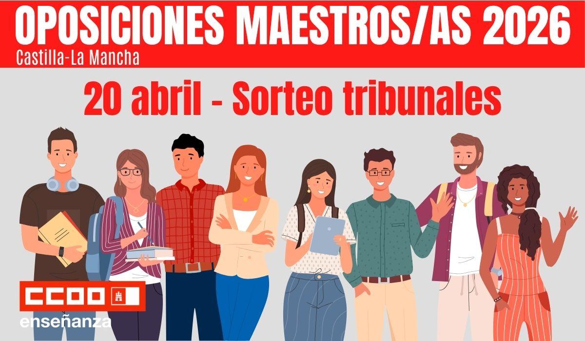 Sorteo tribunales oposiciones maestros clm 2026