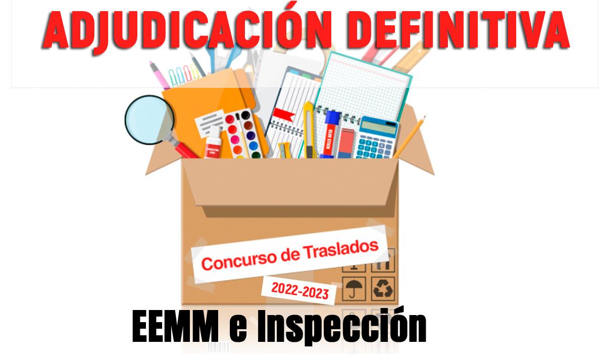 Adjudicación definitiva consurso de traslados EEMM e inspección