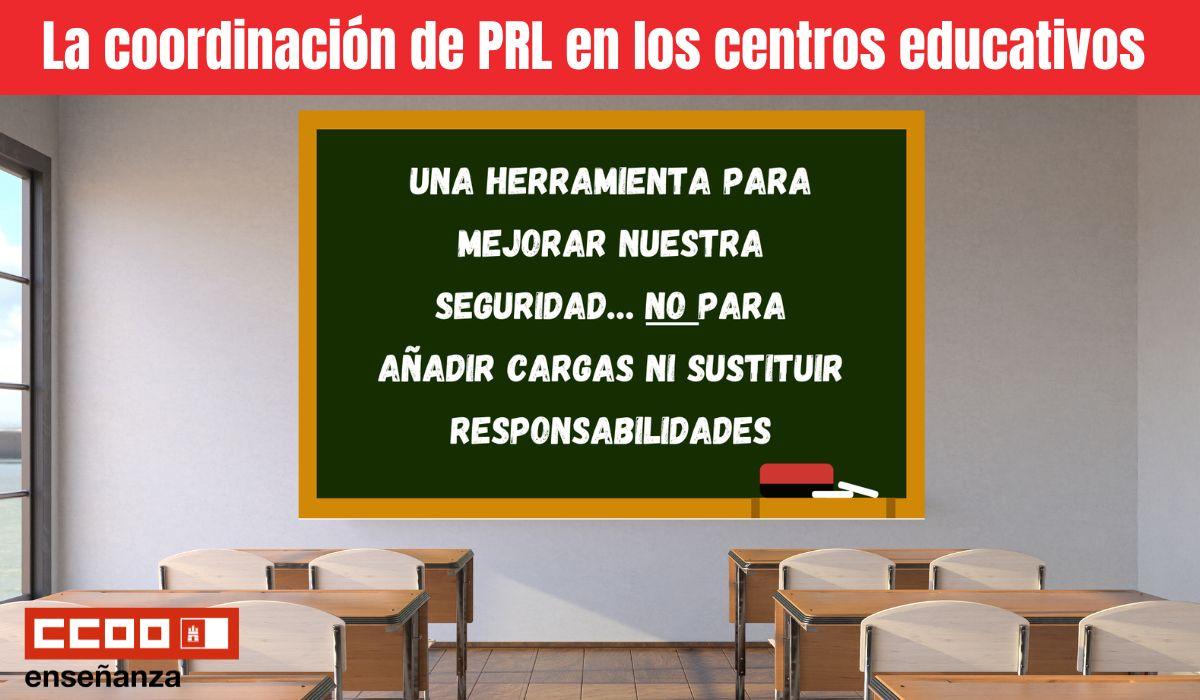 CCOO impulsa la prevención en los centros educativos y refuerza el papel de la coordinación de PRL