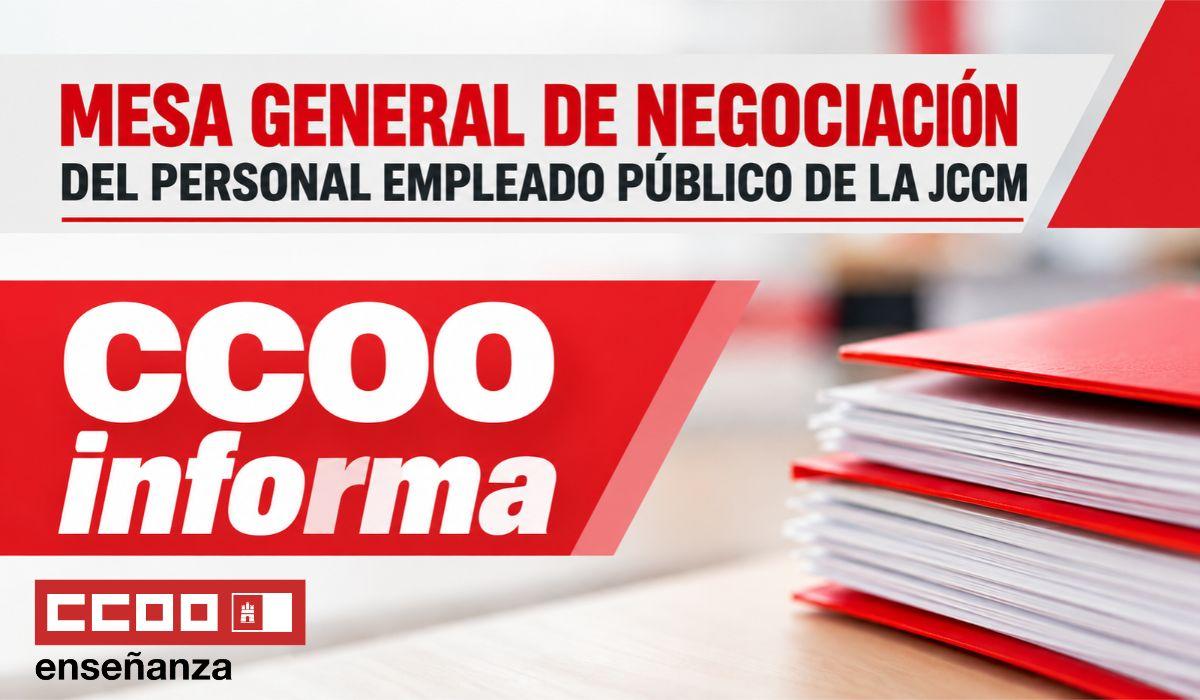 MESA GENERAL DE NEGOCIACIÓN DEL PERSONAL EMPLEADO PÚBLICO DE LA JCCM (29/10/2026)