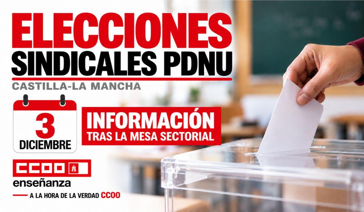 Elecciones sindicales del profesorado: CCOO reclama garantías para facilitar la participación el 3 de diciembre