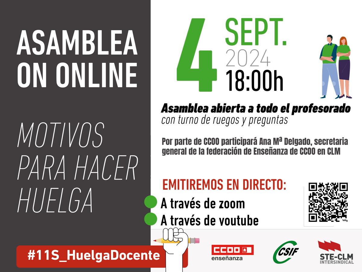 Asamblea online motivos para la huelga