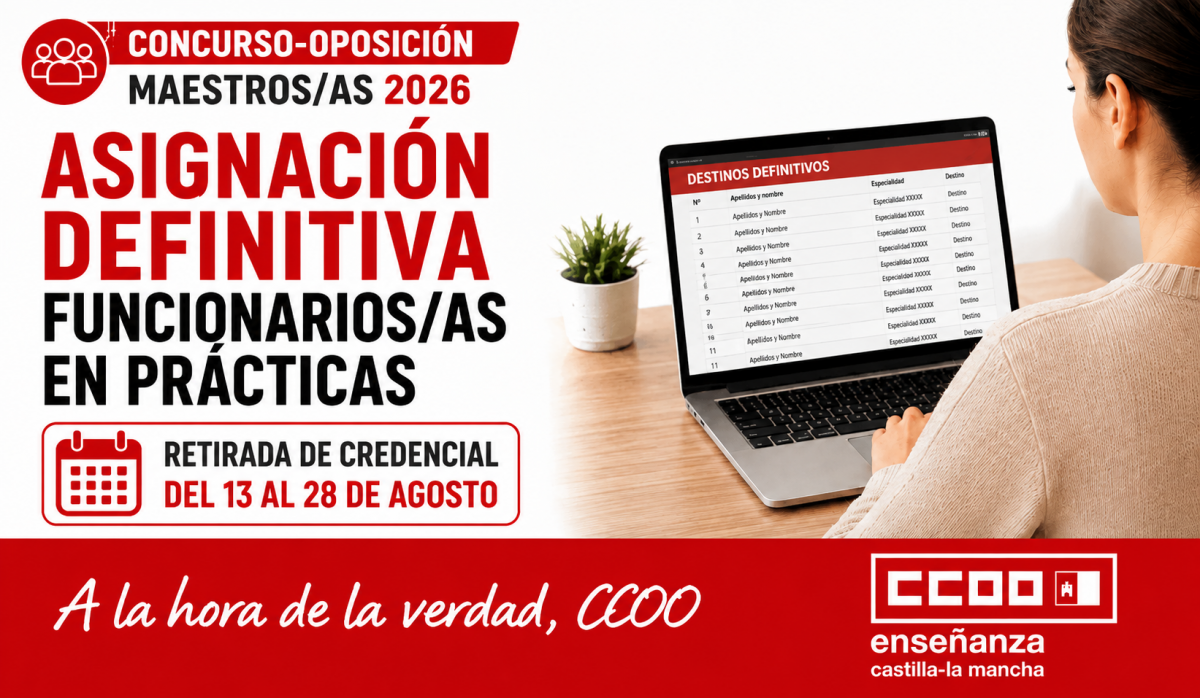 Adjudicación definitiva funcionarios en prácticas