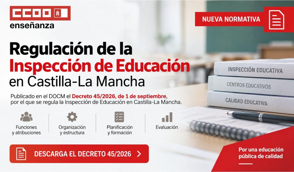 Publicada la nueva regulación de la Inspección de Educación de Castilla-La Mancha