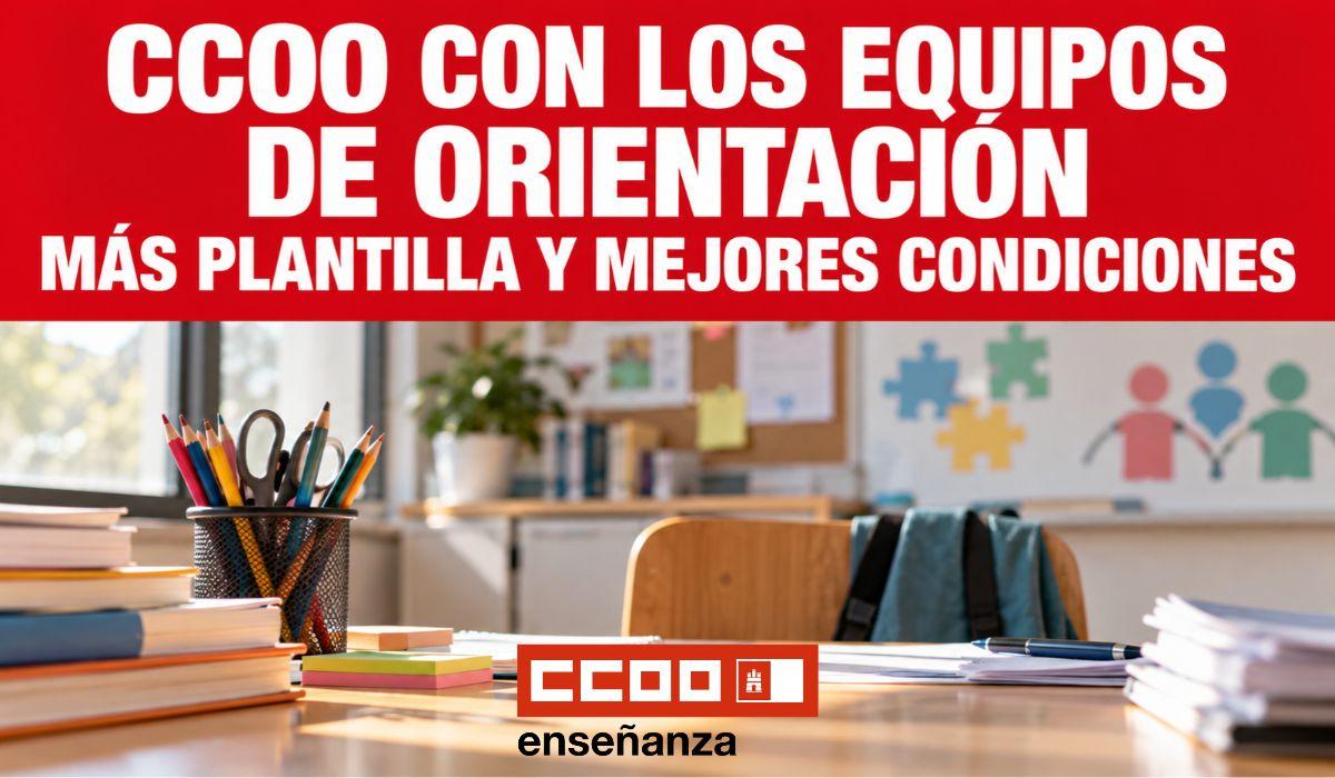 CCOO respalda las demandas de los equipos de orientación y reclama mejoras en sus plantillas y condiciones laborales