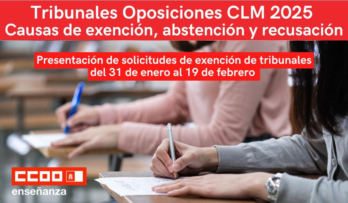 Tribunales Oposiciones CLM 2025: Causas de exencin, abstencin y recusacin