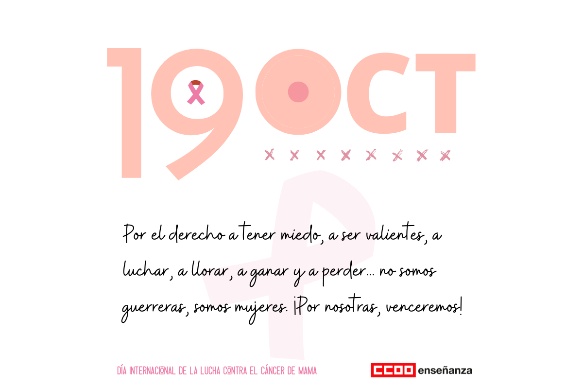 19 de octubre, Día Mundial de la lucha contra el cáncer de mama