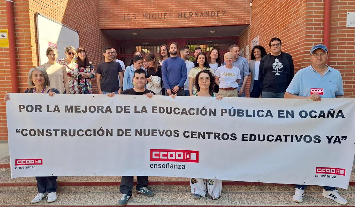 CCOO consigue el compromiso de la Junta para construir un nuevo centro educativo en Ocaña