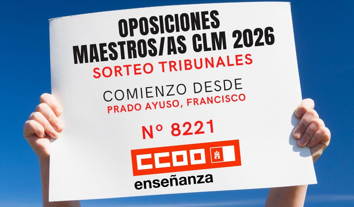 Sorteo de tribunales – Oposiciones Maestros CLM 2026