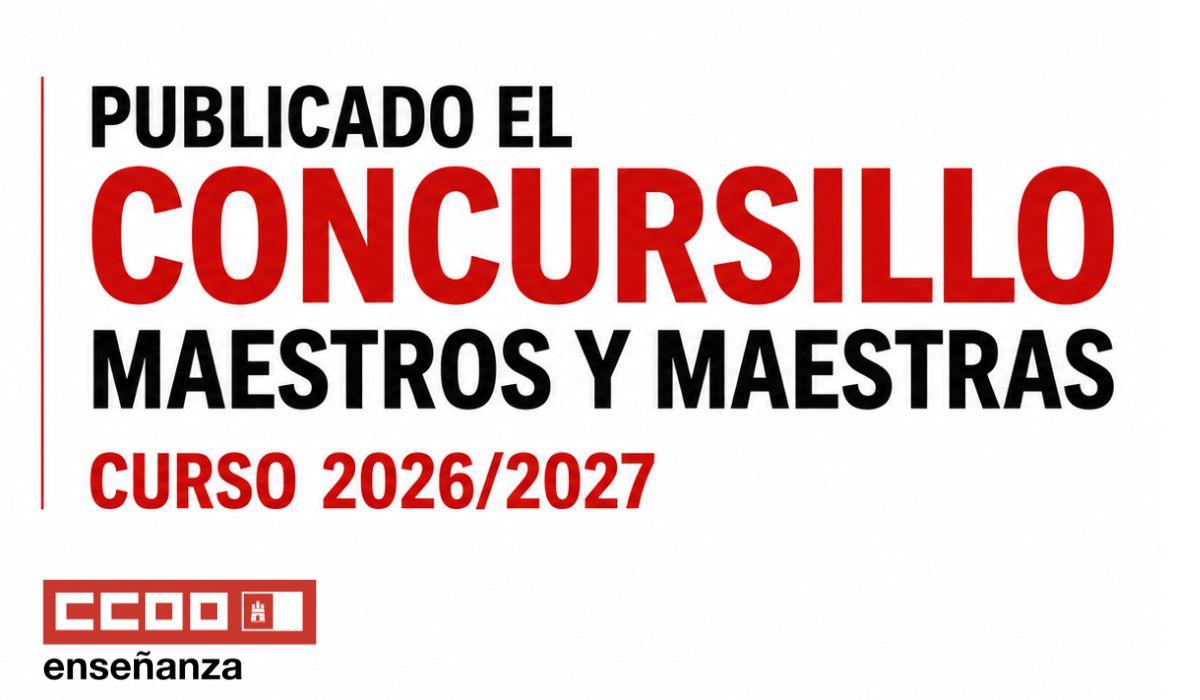 Publicado el concursillo de Maestros y Maestras para el curso 2026/2027