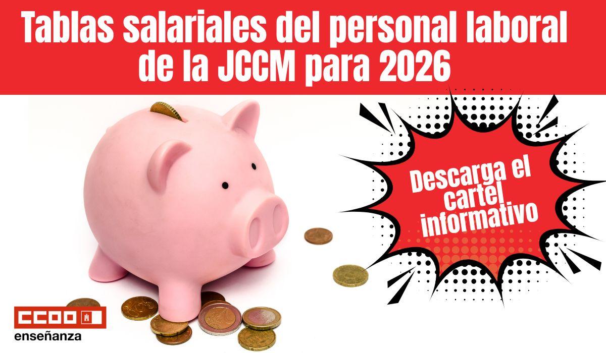 Actualizadas las tablas salariales del personal laboral de la JCCM para 2026