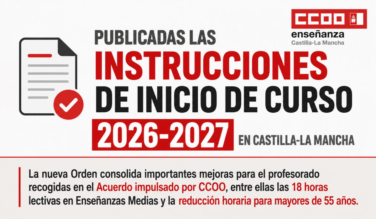 Publicadas las Instrucciones de inicio de curso 2026-2027 en Castilla-La Mancha
