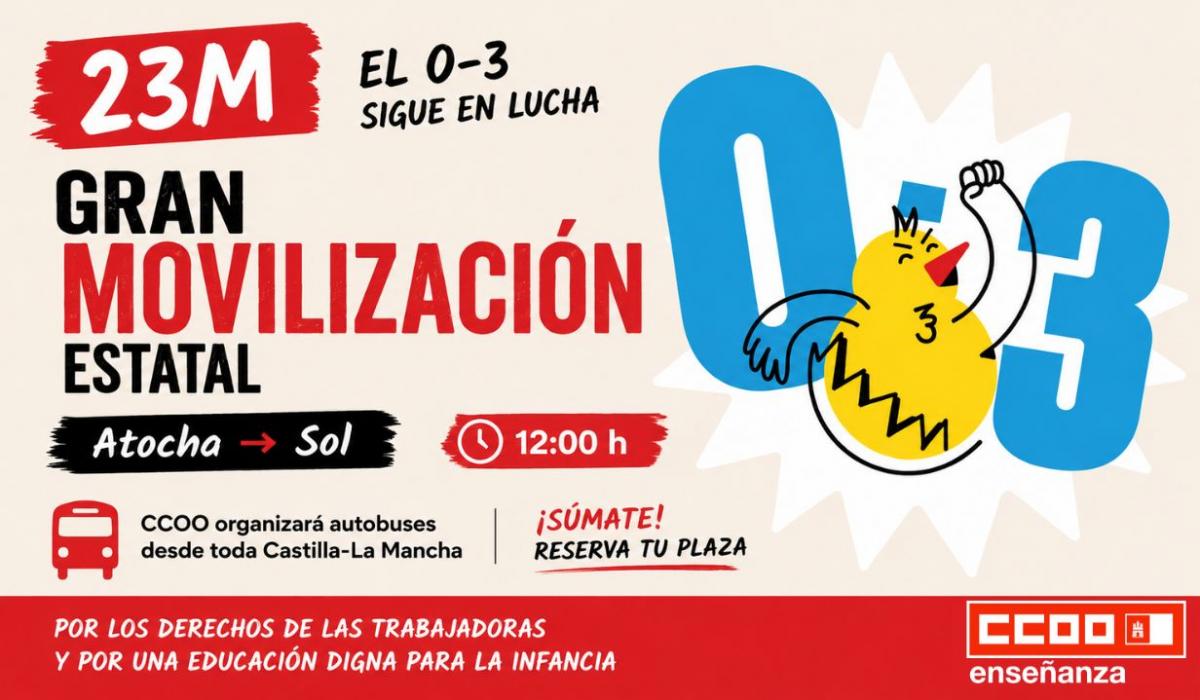 El 23M gran movilizacion por el 0-3