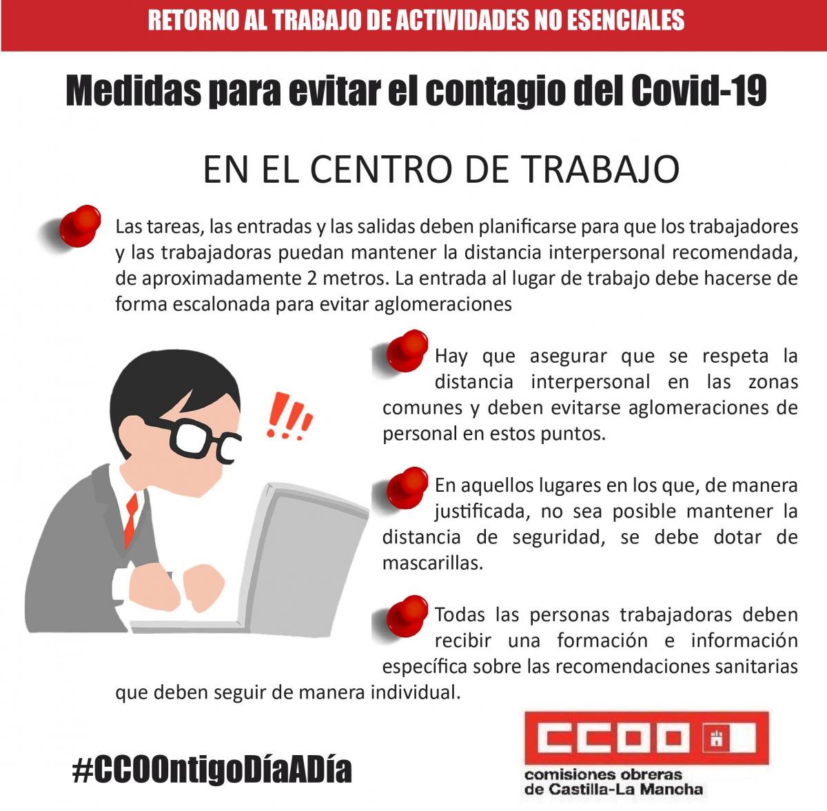 Medidas frente al Covid-19 en el centro de trabajo