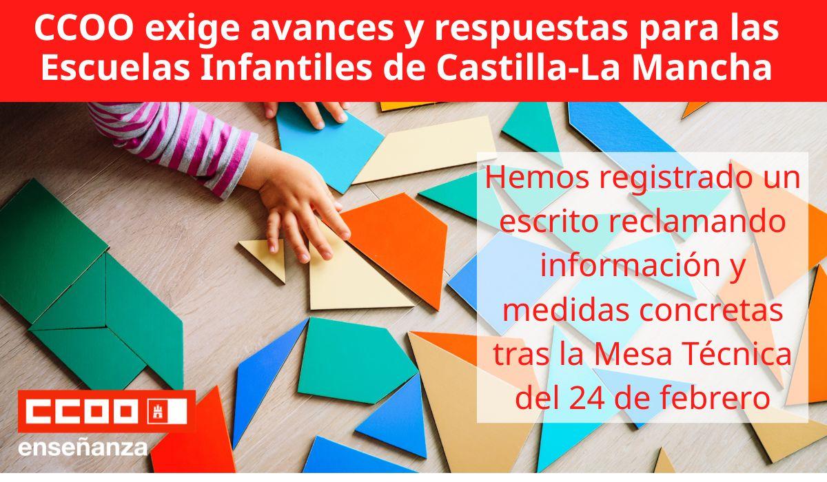 CCOO exige avances y respuestas para las Escuelas Infantiles de Castilla-La Mancha