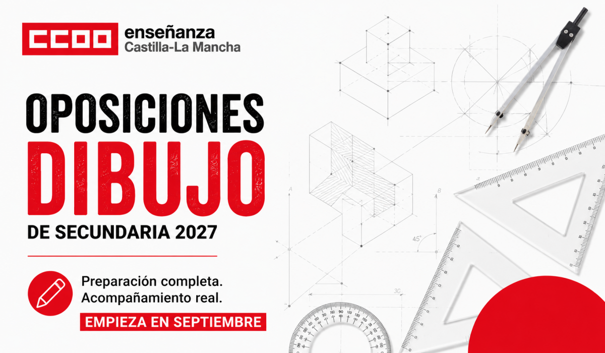 Prepara con CCOO las oposiciones de Dibujo 2027 desde el primer tema hasta la defensa oral