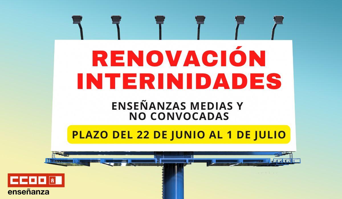 Renovación de interinidades