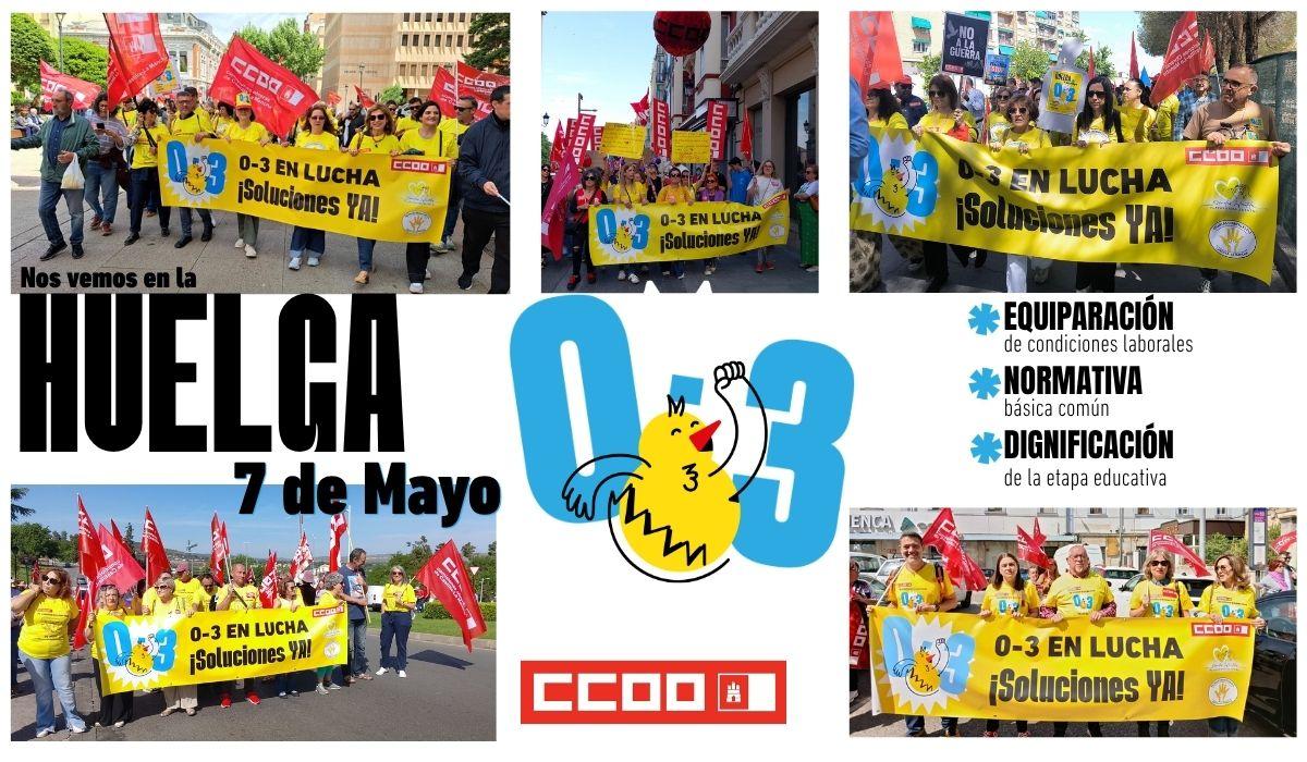 CCOO sitúa las reivindicaciones del 0-3 en el centro del 1º de Mayo