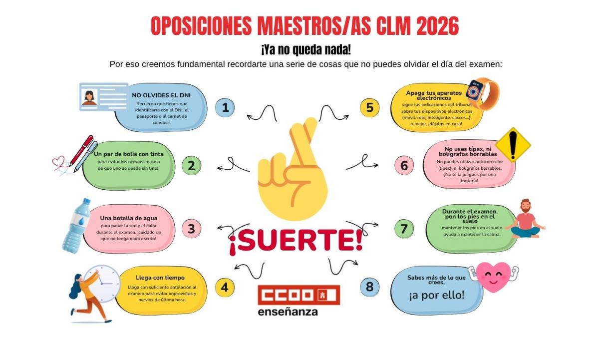Todo nuestro apoyo para el inicio de las oposiciones de Maestros y Maestras 2026